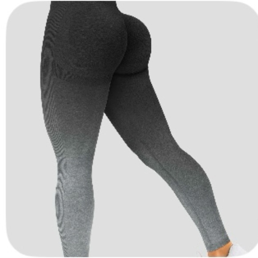 Yeoreo professional gradient black and grey leggings. Scrunch butt size xl